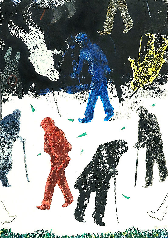 Old and Young Men, Walking